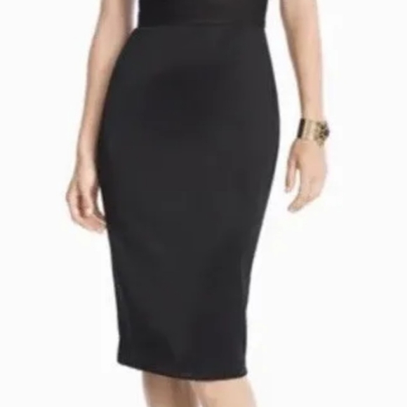 Vera Wang Black Nude Silk Chiffon Mock Neck Ruched Sheath Dress Size 12 - Picture 8 of 10